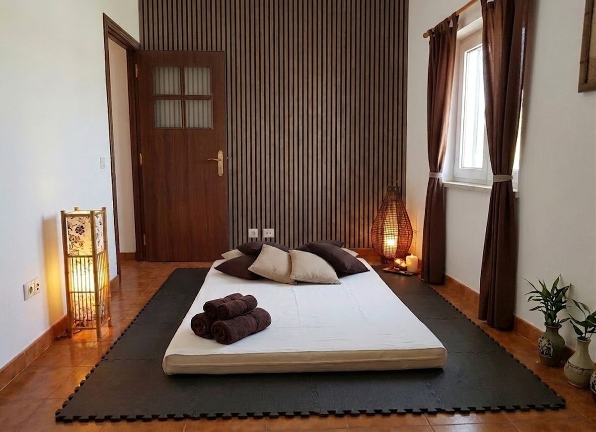 Demonstração de Shiatsu ou Reflexologia