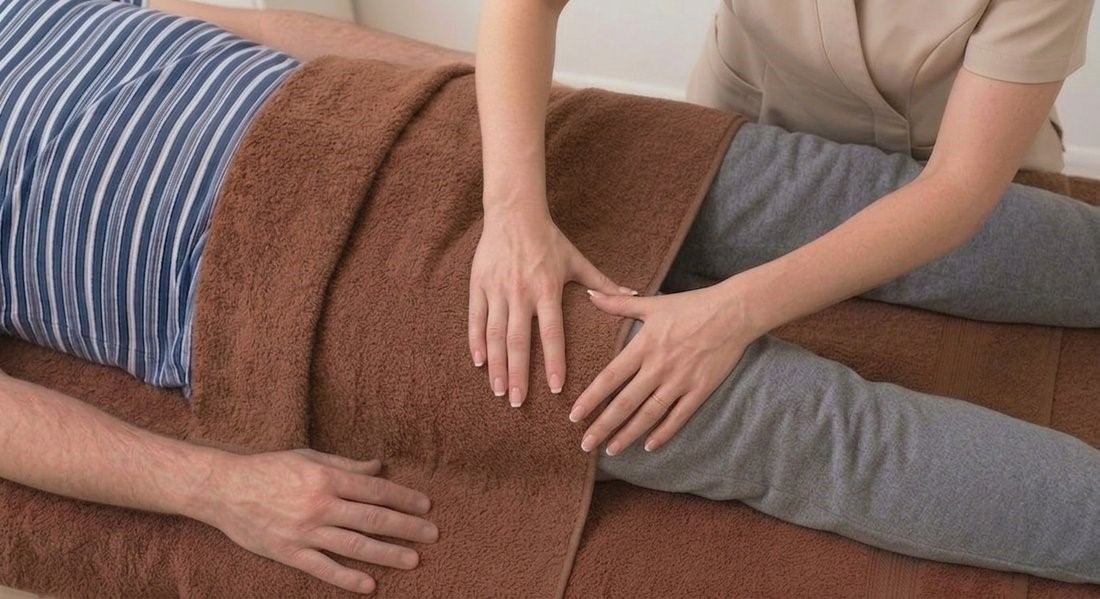 Técnica de Shiatsu nas costas