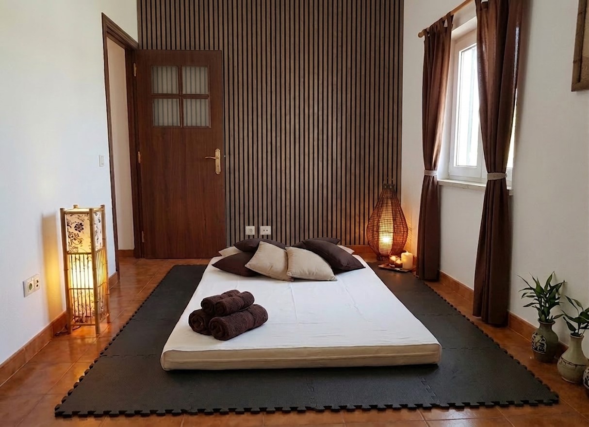 Demonstração de Shiatsu ou Reflexologia